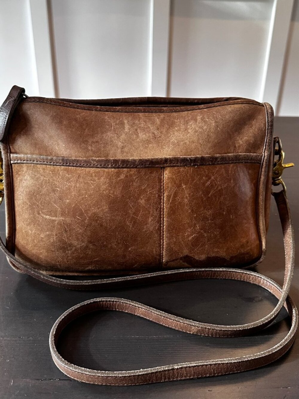 Vintage Coach 983-9607 Brown Glove-Tanned Leather Crossbody Bag, Made in NY - Picture 14 of 14